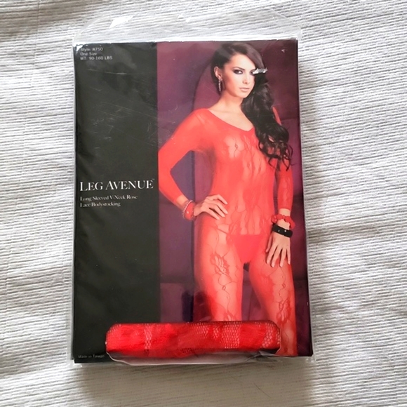 New Red Bodystocking - Picture 3 of 4